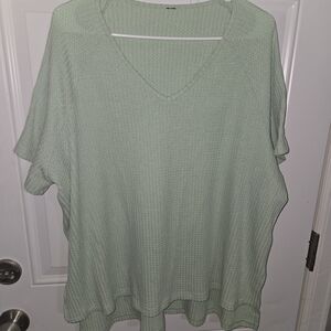 Mint V-Neck Women's Tunic 1xl